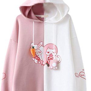 Women's long sleeve printed Pullover Hoodie